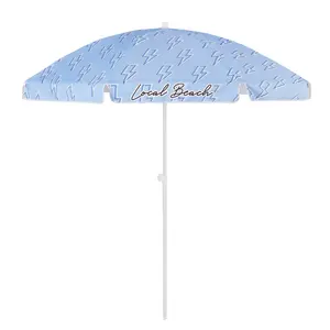 Double Bolts Beach Umbrella Blue