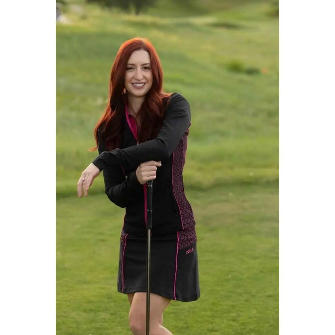 Diamond Drive Collection: Gemma Jacket - Pink on Black