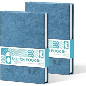 A6 Sketchbook 5.8"x4.1" - 120 Sheets/240 Pages(2 Pack), 180gsm Acid-Free Paper Blank Sketch Book, Hardcover Portable Artist Sketch Journal for Drawing, Illustration & Travel