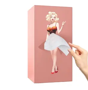 Girl's Long Skirt Tissue Box - Creative Cartoon Cover, Paper Dispenser for Home, Office, Car, Gift Ideas