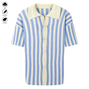 Men's new knitwear | Short-sleeved round-neck fitted sweater with half sleeves. Youthful, fashionable, versatile and simple. Suitable for all seasons. Casual top. Comfortable to layer. Classic collar. Button Up Shirt Shortsleeve