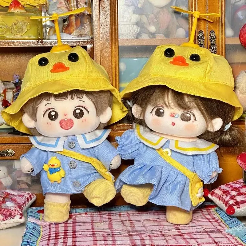 Suitable For 20cm Cotton Doll Clothes Cartoon Yellow Duck Outfit Set Cute Little Cat Panda Pig Shaped Doll Clothes Accessories