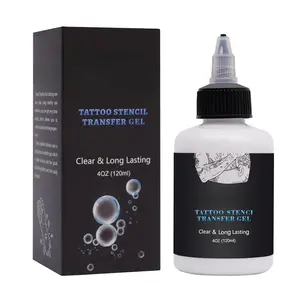 Tattoo Transfer Gel – 4oz Tattoo Stencil Cream, Fast & Clear Long-Lasting Solution for Tattoo Artists, Hypoallergenic & Water-Resistant Tattoo Stencil Transfer Gel, Professional Tattoo Supplies, White, transfer cream, Tattoo practice gel, gel for artists