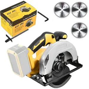 7-1/4 Inch Brushless Power Circular Saw, 0-50 Degree Bevel Capability, Lightweight, With 2 Blades, Suitable For Woodworking, Stone And Plastic, Tool Only, No Batteries Included