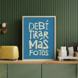 Debi Tirar Mas Fotos Typographic Poster, DTMF Album , Puerto Rican Wall Art, Spanish Type Poster T