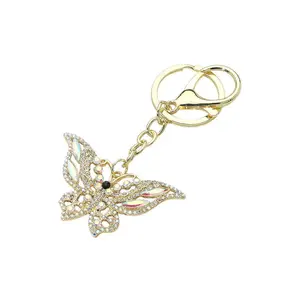 Stone Embellished Butterfly Keychains