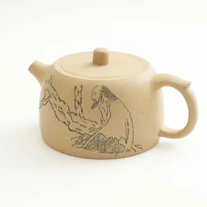 [CHN]Yixing Zisha Teapot 160ml – Handmade Jinglan Pot, Ben Lü Clay, Smooth Inner Ball Spout for Green & White Tea