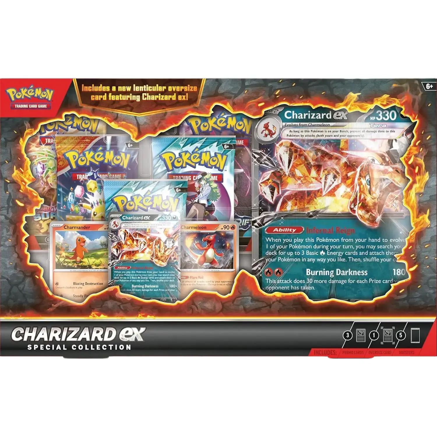 Pokemon TCG: Charizard ex Special Collection - 5 Packs, Exclusive Promos (Non-Sports Collectible Set)