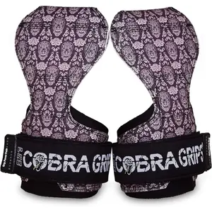 Cobra Grips PRO SKULL EATHER Weight Lifting Straps Hooks Alternative, Power Lifting