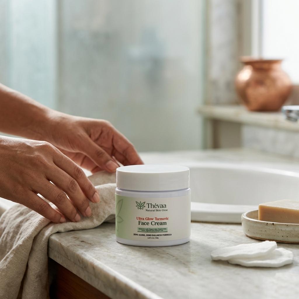 Turmeric Face Cream – Hydrating Glow Cream with Aloe Vera, Hyaluronic Acid & Shea Butter (100g / 3.38 fl oz)