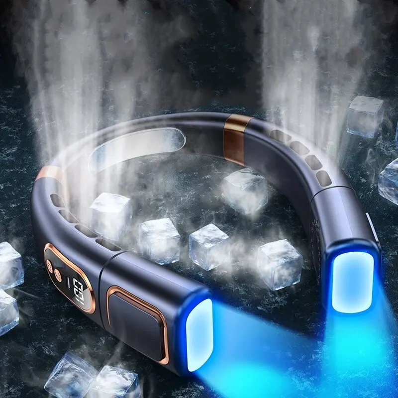 Portable Bladeless Neck Fan Rechargeable 5-Speed Hands Free Cooling Fan
