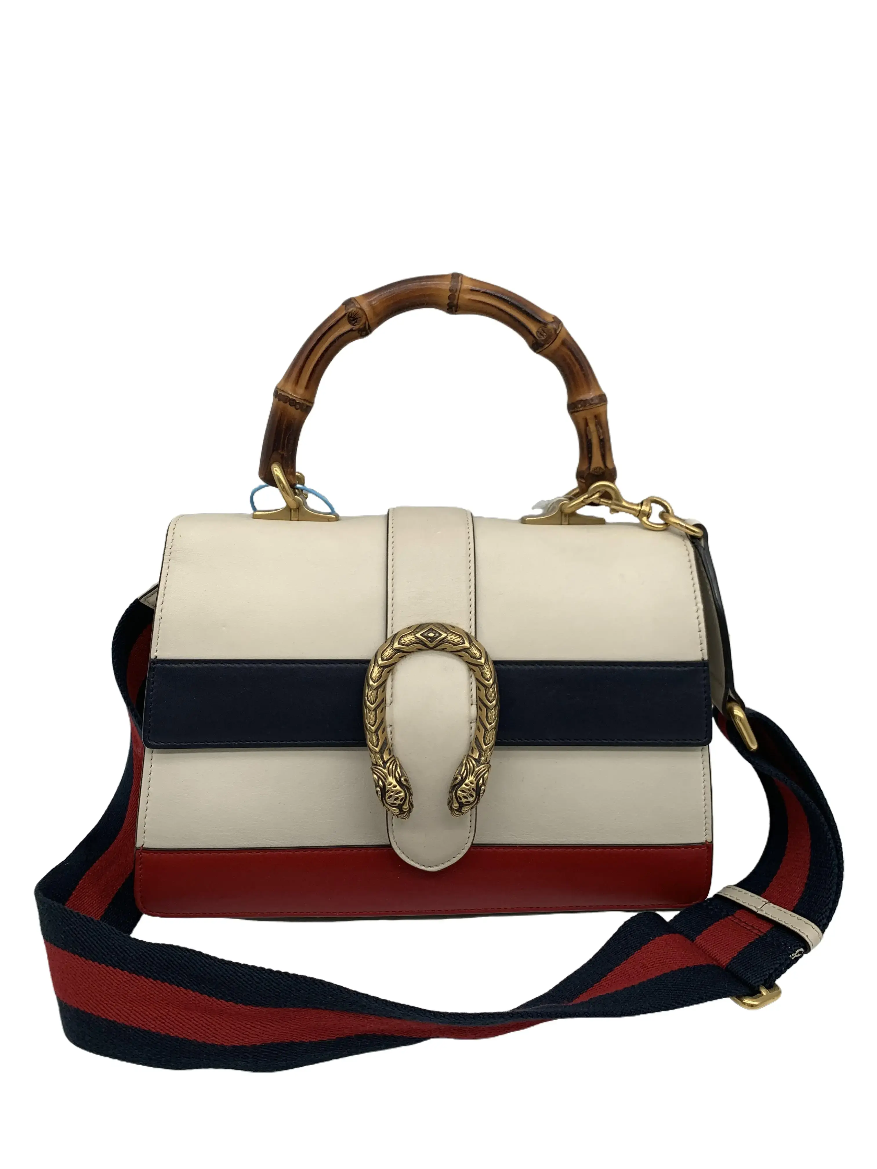 Pre-owned GUCCI White Bamboo Dionysus Crossbody Bag/WJ08204226/4226