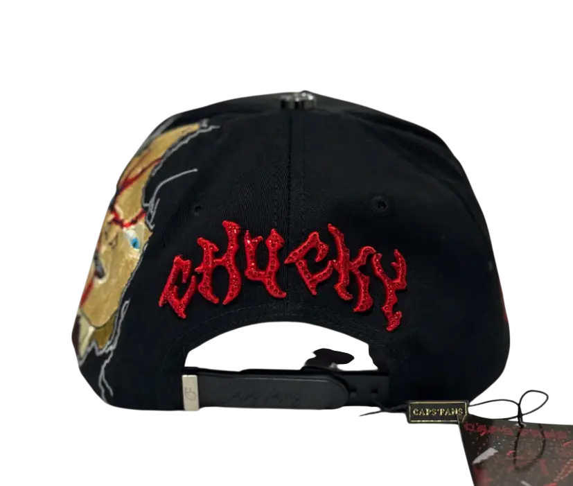 CAP FANS WANNA PLAY? BLACK SNAPBACK HAT CFCHUCKY BLK