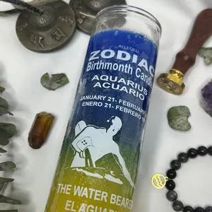 Aquarius Glass Candle