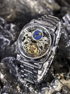 Men's Vintage Fashion Mechanical Watch, Trendy All-match & Exquisite Watch for Birthday Gift with Box