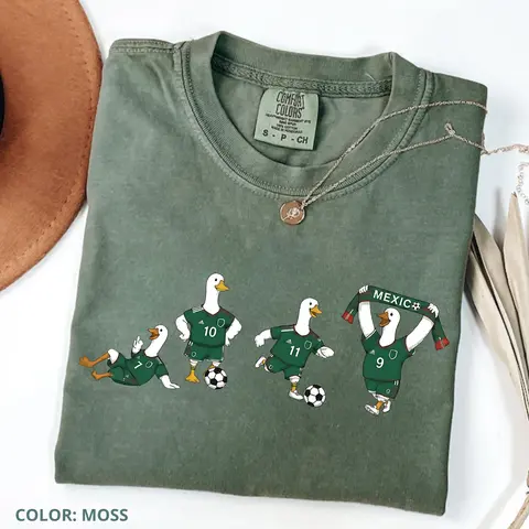 Funny Goose Mexico Soccer Comfort Colors T-Shirt, Mexico Football Fan Shirt, Game Day Graphic Tee, Soccer Lover Gift