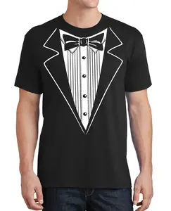 Classic Printed Tuxedo Prom Wedding Party Men's T-Shirt