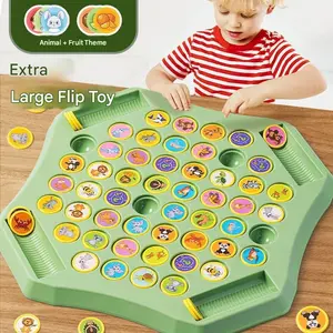 Flip Chess Memory Matching Game |   Animal & Fruit Pairing Puzzle Toy |   2-4 Player Interactive Board Game |   Parent-Child Educational Memory Challenge Toy |   Fun Family Party Game