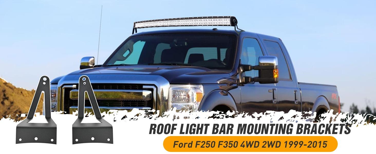 Nilight 52 inch LED Light Bar Bracket Mounting Upper Windshield Roof Cab Brackets Compatible with Ford F250 F350 4WD 2WD 1999-2015 Nilight 52 inch LED Light Bar Bracket Mounting Upper Windshield Roof Cab Brackets Compatible with Ford F250 F350 4WD 2WD 1999-2015