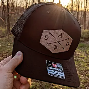 Lineman Dad Snapback Hat with Leather Patch, Adjustable Snap Back Design