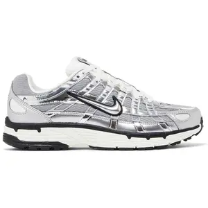 Nike P-6000 Metallic Silver Men's Sneakers CN0149-001 Authentic New Original Gray Running Walking Comfortable Everyday Wear Shoe
