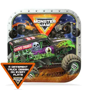 Monster Jam 9" Dinner Plates (Pack of 8)