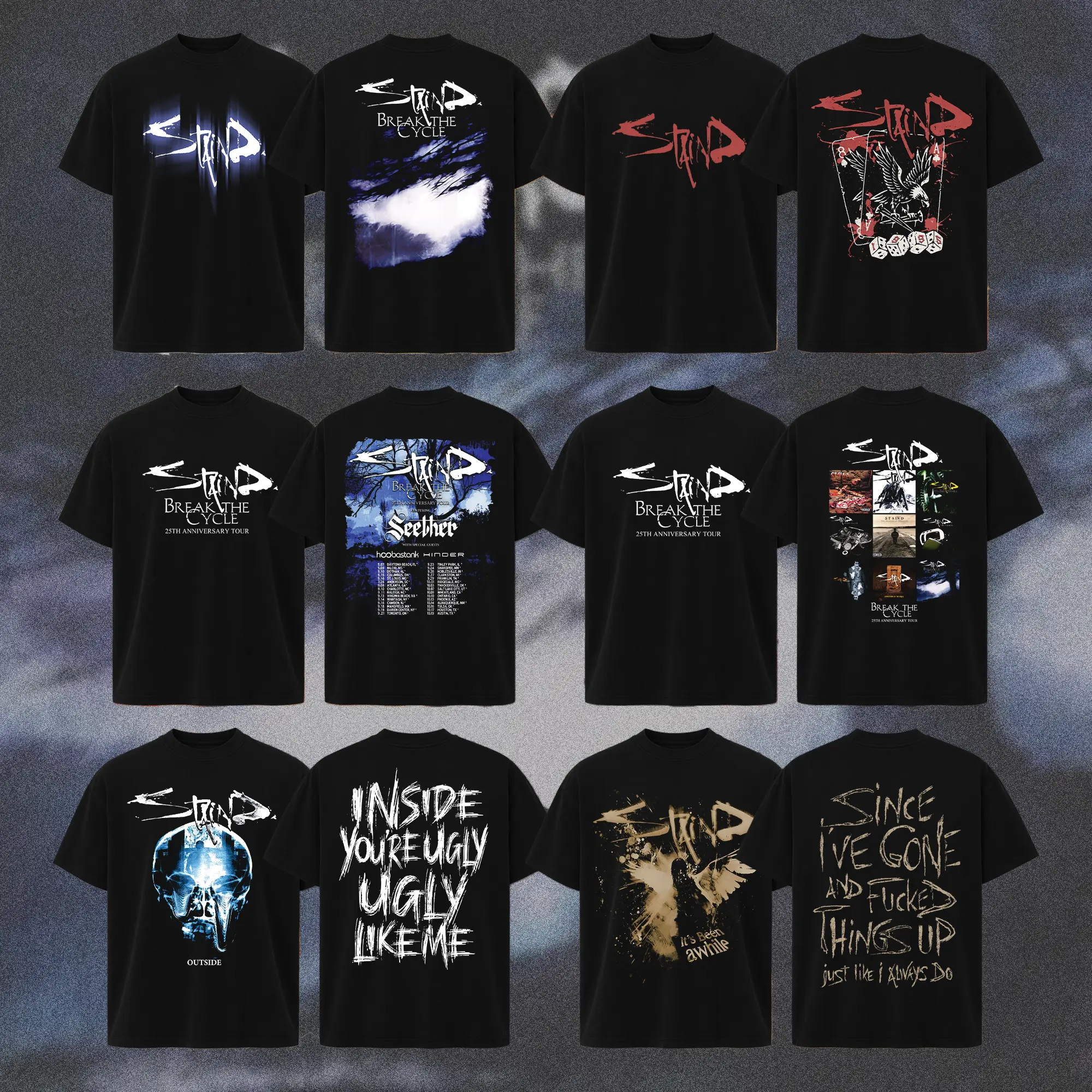 Vintage Staind Band T-Shirt Collection, Staind Band Graphic Tee, Classic Alternative Rock Top, Retro 2000s Rock Apparel, Vintage Music Themed Shirt For Rock Fans, Gift For Staind Fans, Music Lovers, Unisex Casual Daily Streetwear