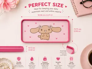 Cute Bunny Glasses Tray  Pink Kawaii Jewelry Tray | Desk Decor | Vanity Organizer | Coquette Room Aesthetic