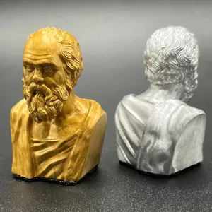 3D Resin Philosopher Pawn Set (Gold & Silver)