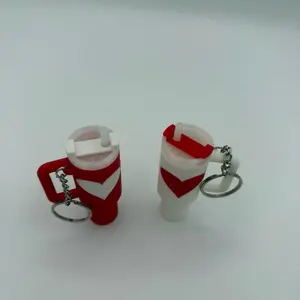 Valentine Addition Mini Tumbler Keychain - Lip Balm Holder Keychain - Portable & Trendy Keychain for Valentine's Day Love Gift