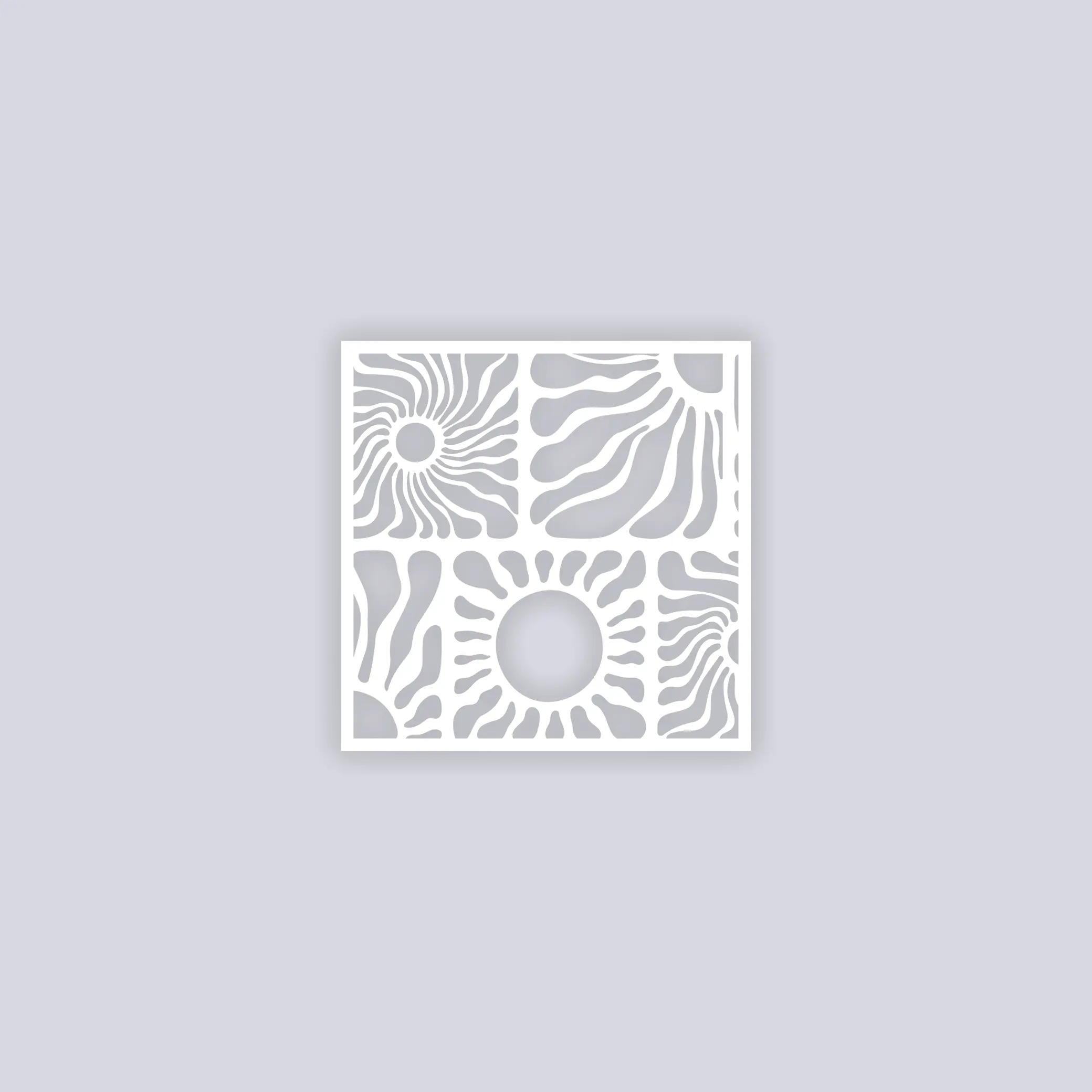 Sun Block Square Clay Stencil