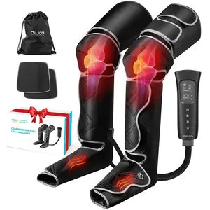 ALLJOY Leg Massager for Circulation and Pain Relief FSA, Gifts for Men Women Dad Mom, Leg Massager with Heat and Compression, 2 Heat 5 Modes 4 Intensities 4 Extenders