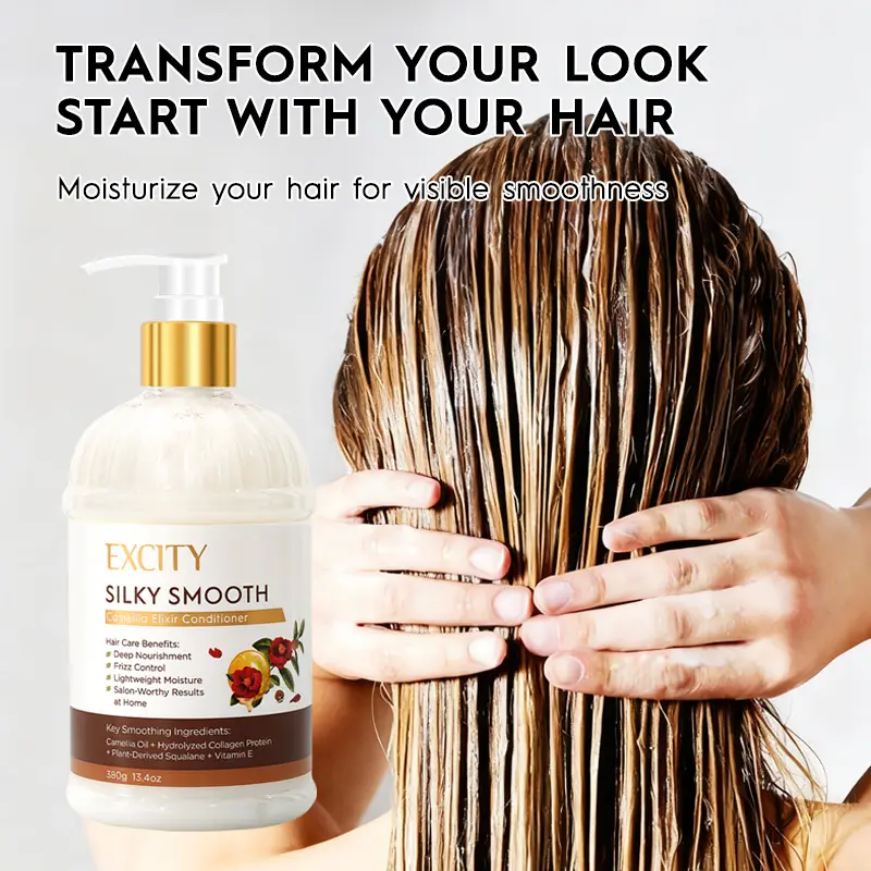 EXCITY Silky Smooth Haircare Conditioner with Collagen Protein, Vitamin E for Tangle-Free Hair