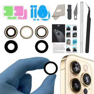 Rear Camera Lens Glass Replacement for iPhone 12 Pro Max, GVKVGIH Back Camera Lens Replacement with Double-Sided Adhesive & Repair Tool Kit (for 12Pro Max)