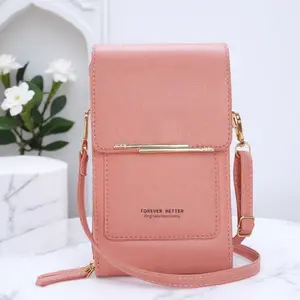 RFID Blocking Waterproof Clear Touchscreen Phone Wallet for Women, Crossbody Sling Bag with Multi Card Slots & ID Window, Lightweight Water-Resistant Purse for Daily Commute, Travel & Business Use, Flap Shoulder Bag