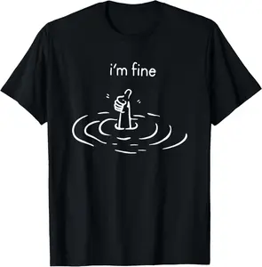 100% Cotton i'm fine thumbs up T-Shirt