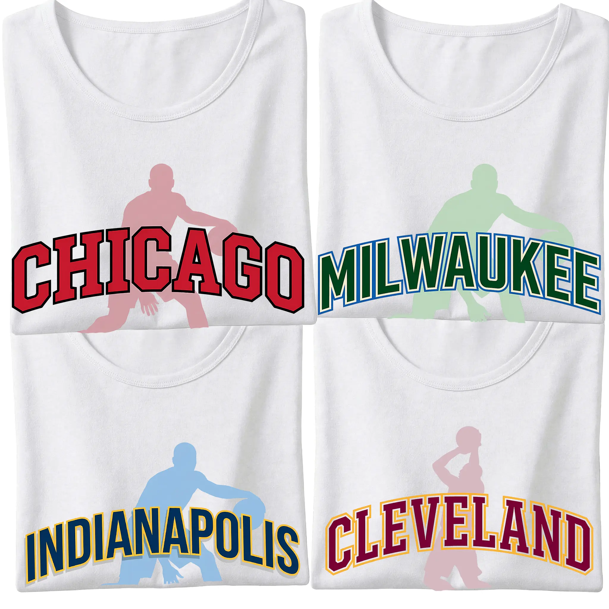 【Free Shipping】【Promotion】Basketball Shirt Vintage Sports Tee Women City Basketball Player Graphic Chicago Cleveland Detroit Indianapolis Milwaukee Retro Midwest Streetwear Oversized Comfy Top