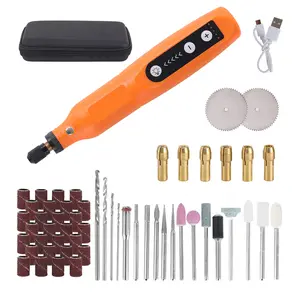 Mini Cordless Rotary Tool Kit 5-Speed and USB Charging 5V Power Rotary Tool for Sanding, Polishing, Drilling, Etching, Carving, DIY Crafts Industrial Portable