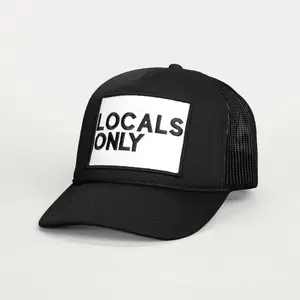 LOCALS ONLY, Black, High Quality Trucker Hats ***MADE FOR LOCALS BY LOCALS***