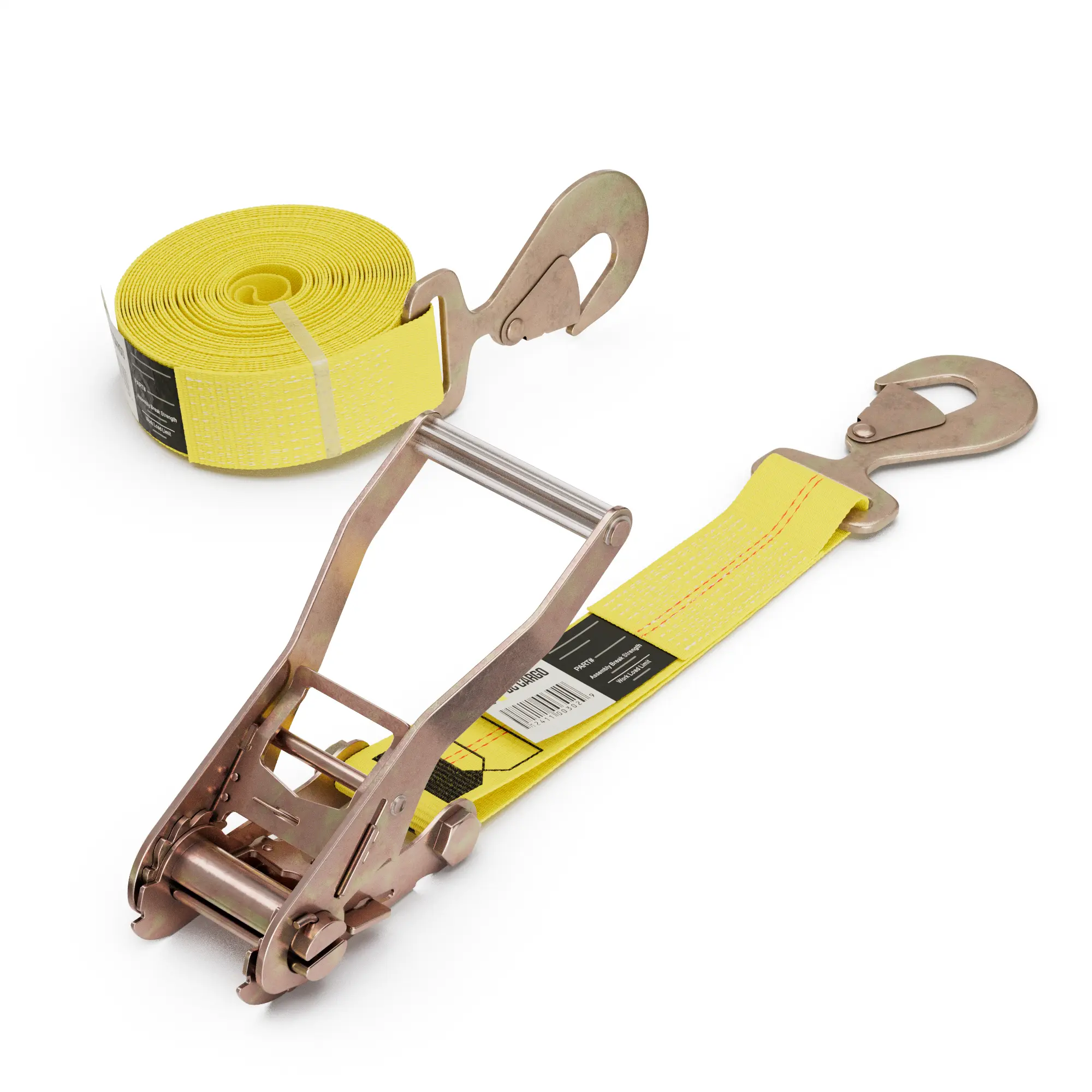 2 inch Ratchet Strap with Flat Snap Hooks 2 inch Ratchet Strap with Flat Snap Hooks