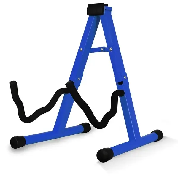 5 Core Foldable A-Frame Guitar Stand 2-Pack, ISO Certified Heavy-Duty Metal Legs Steel Frame Floor Holder with Soft Foam Arms & Anti-Slip Rubber Feet for Acoustic, Electric, Bass Guitars