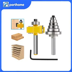 1/4 Inch Shank Rabbet Router Bit Set Interchangeable Bearings Woodworking Cutter