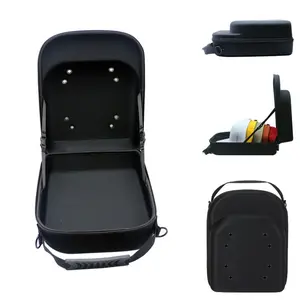 Black Single Crossbody Bags Portable Men's Handbag Tote Travel EVA Bag Waterproof Breathable Zipper Bag Baseball Hat Storage Sports Bag Convenient Carry Bag Stylish Team Bags