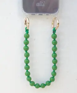 Green Wood Phone Chain
