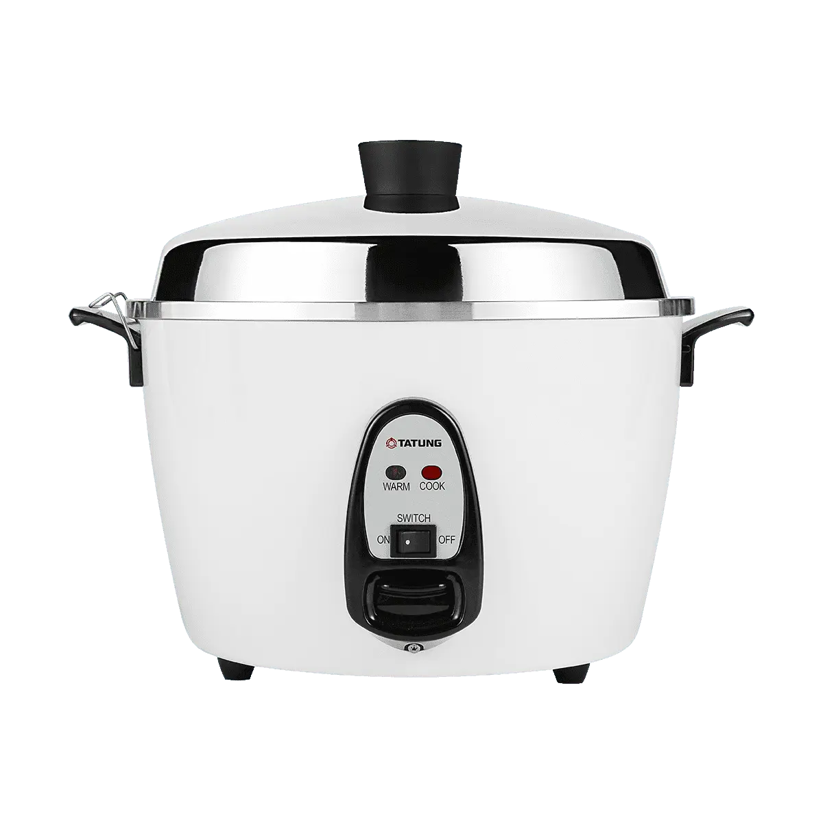 TATUNG Rice Cooker 2.4L 6-Cup Pearl White Stainless Steel TAC-6G-SF - Authentic Taiwan Multi-Function Steamer Cooker for Stewing & Braising