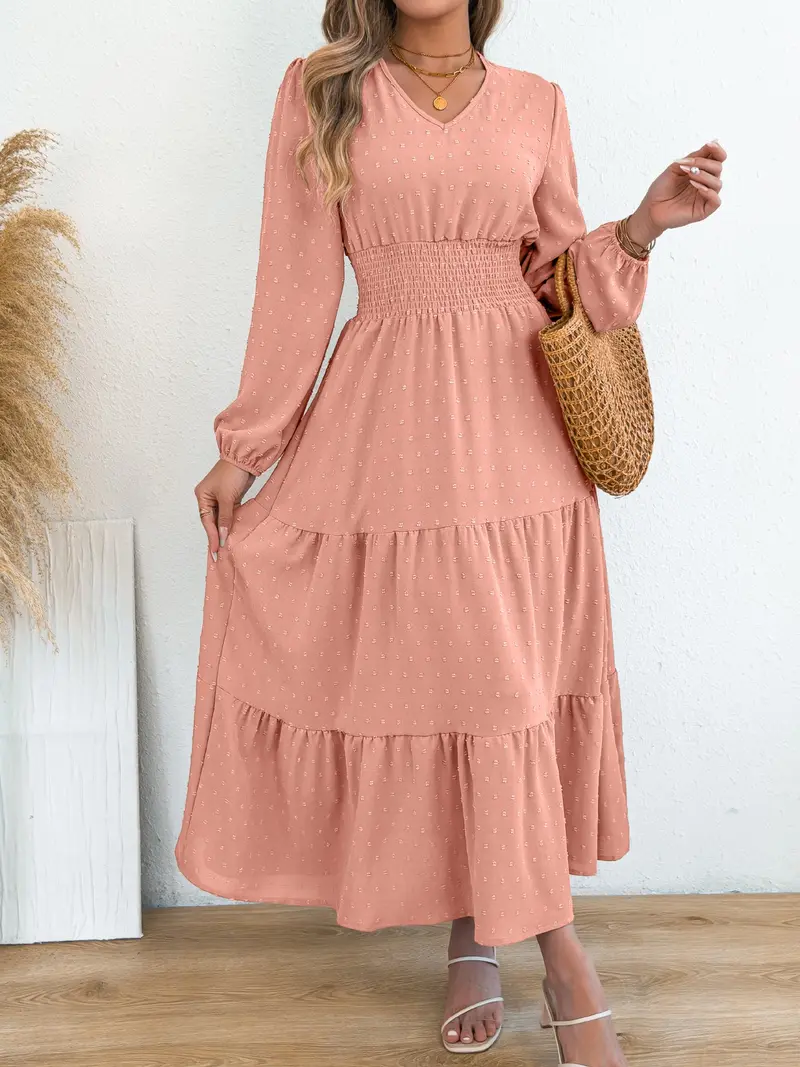 long sleeve ruffle dress - TikTok Shop