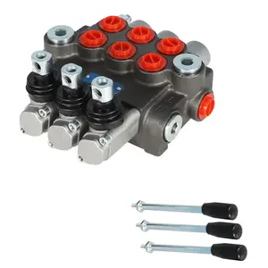 3 Spool P40 Hydraulic Directional Control Valve,Manual OperateBSPP,13GPM