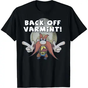 Men's Short Sleeve Vintage Basic Top Looney Tunes Yosemite Sam Back Off Varmint T-Shirt