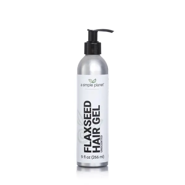 Organic Flaxseed Hair Gel with Aloe Vera - Long-Lasting Hold for All Hair Types - Fragrance-Free, Hypoallergenic, 266g