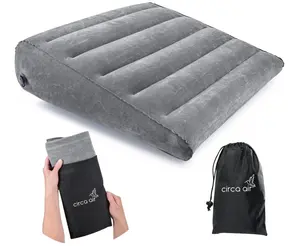Air Inflatable Wedge Pillow - Travel Wedge Pillow for Sleeping Acid Reflux, After Surgery, Bed Wedge Pillow for Head Shoulder, Back, Knee, Leg